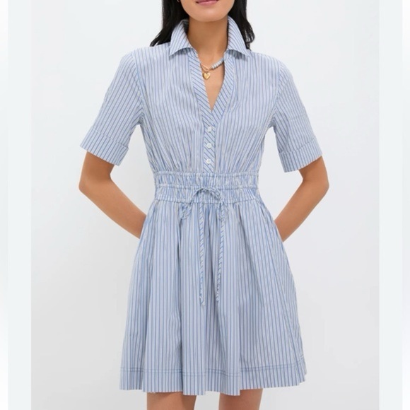 Veronica Beard Dresses & Skirts - Veronica Beard Light Blue Striped Mini Dress
